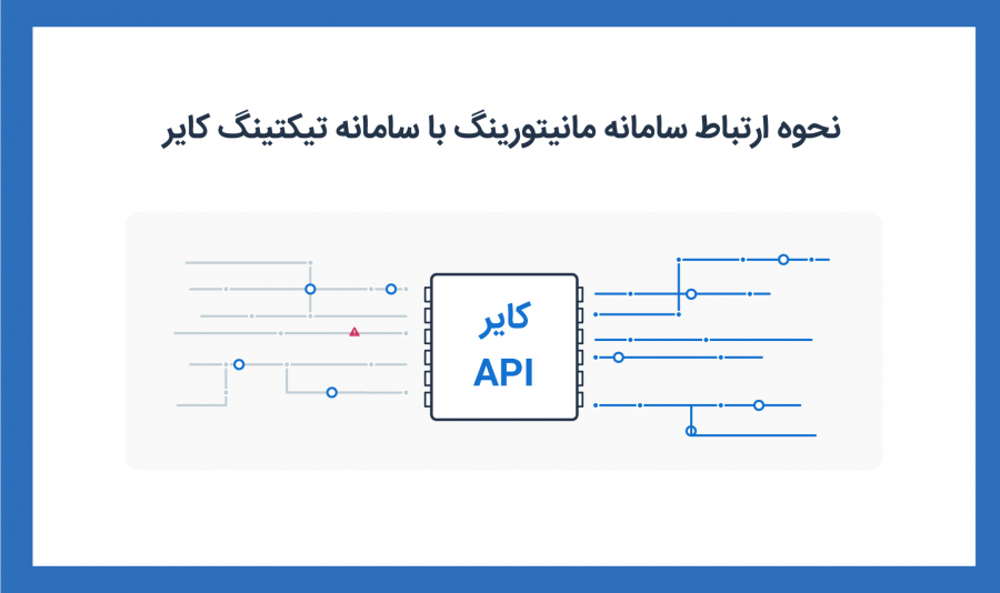 نحوه ارتباط نرم افزار مانیتورینگ با نرم افزار تیکتینگ کایر